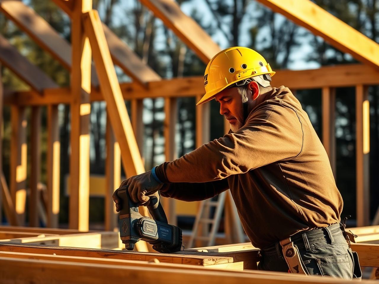 Craftsman framing a custom home